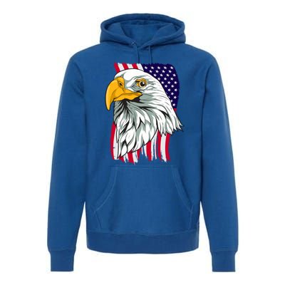 Patriotic Us Flag Pride Freedom Liberty American Bald Eagle Meaningful Gift Premium Hoodie