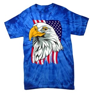 Patriotic Us Flag Pride Freedom Liberty American Bald Eagle Meaningful Gift Tie-Dye T-Shirt