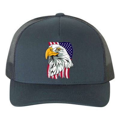 Patriotic Us Flag Pride Freedom Liberty American Bald Eagle Meaningful Gift Yupoong Adult 5-Panel Trucker Hat