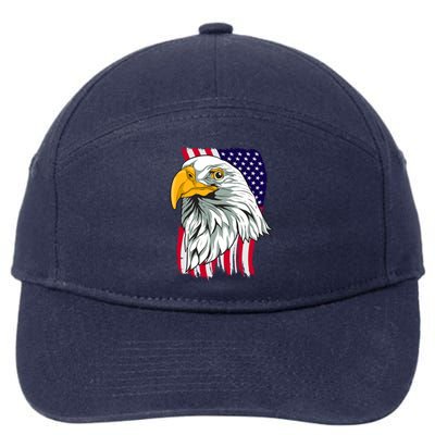 Patriotic Us Flag Pride Freedom Liberty American Bald Eagle Meaningful Gift 7-Panel Snapback Hat