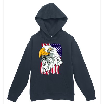 Patriotic Us Flag Pride Freedom Liberty American Bald Eagle Meaningful Gift Urban Pullover Hoodie