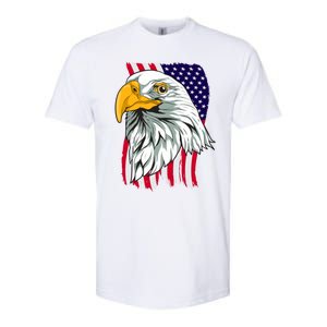 Patriotic Us Flag Pride Freedom Liberty American Bald Eagle Meaningful Gift Softstyle CVC T-Shirt