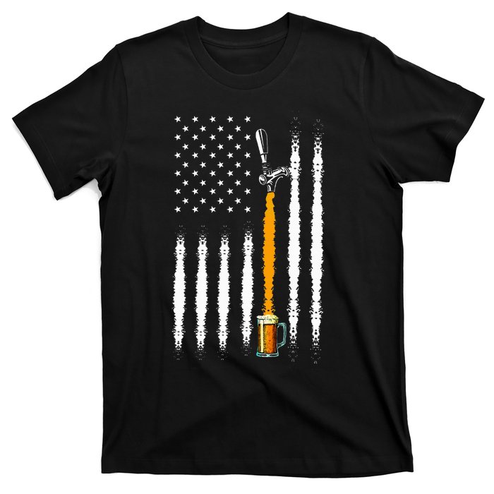 Patriotic Us Flag American Brewery Craft Beer T-Shirt