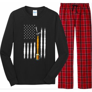 Patriotic Us Flag American Brewery Craft Beer Long Sleeve Pajama Set