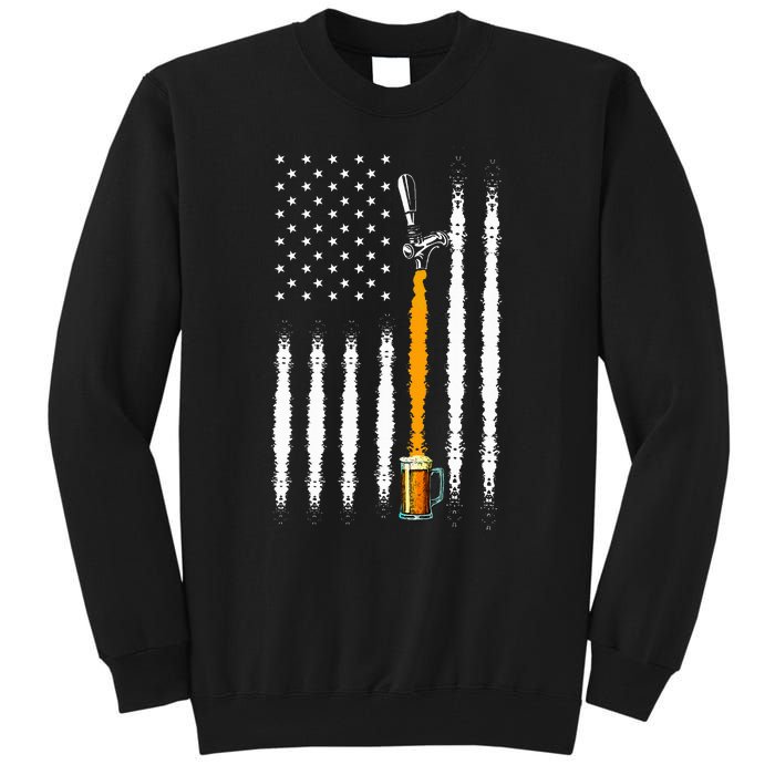 Patriotic Us Flag American Brewery Craft Beer Tall Sweatshirt