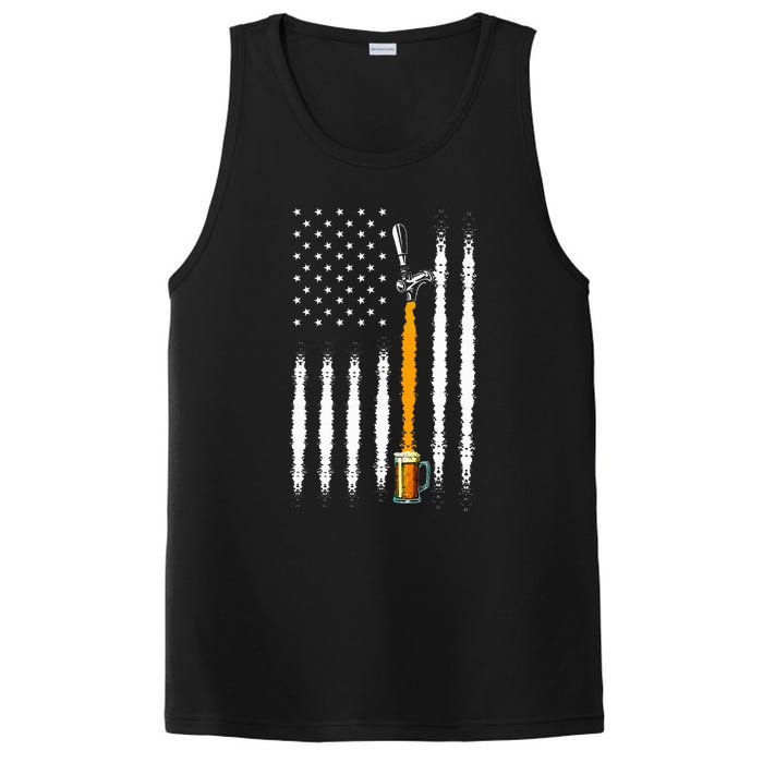 Patriotic Us Flag American Brewery Craft Beer PosiCharge Competitor Tank