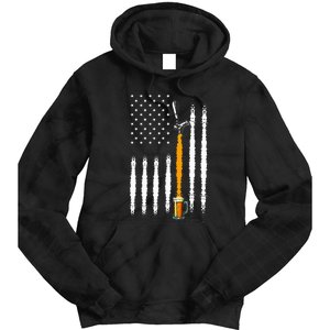 Patriotic Us Flag American Brewery Craft Beer Tie Dye Hoodie