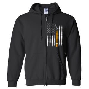 Patriotic Us Flag American Brewery Craft Beer Full Zip Hoodie