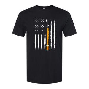 Patriotic Us Flag American Brewery Craft Beer Softstyle CVC T-Shirt