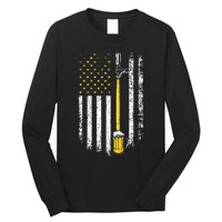 Patriotic US Flag American Brewery Craft Beer Funny Long Sleeve Shirt