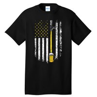 Patriotic US Flag American Brewery Craft Beer Funny Tall T-Shirt