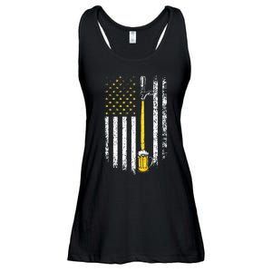 Patriotic US Flag American Brewery Craft Beer Funny Ladies Essential Flowy Tank