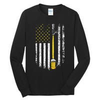 Patriotic US Flag American Brewery Craft Beer Funny Tall Long Sleeve T-Shirt