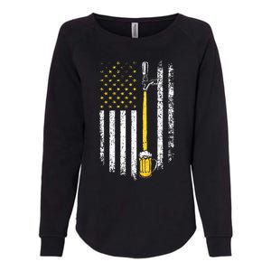 Patriotic US Flag American Brewery Craft Beer Funny Womens California Wash Sweatshirt