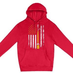 Patriotic US Flag American Brewery Craft Beer Funny Premium Pullover Hoodie