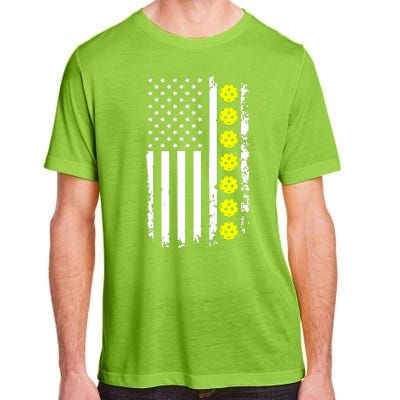 Pickleball USA Flag American Sport Adult ChromaSoft Performance T-Shirt