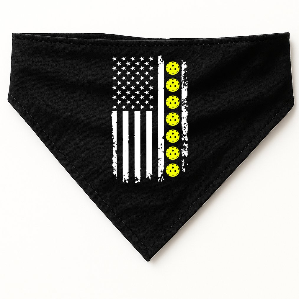 Pickleball USA Flag American Sport USA-Made Doggie Bandana