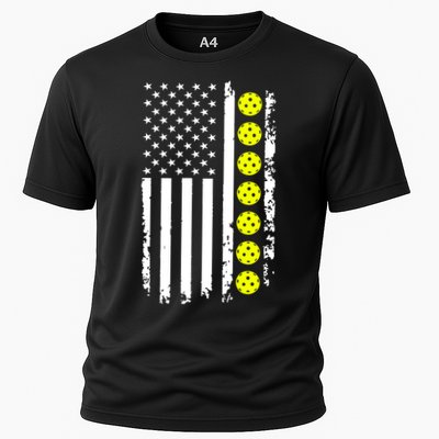 Pickleball USA Flag American Sport Performance Shirt