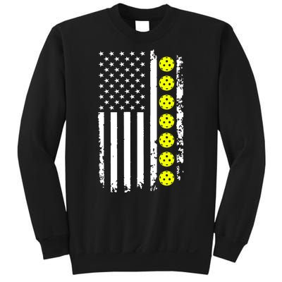 Pickleball USA Flag American Sport Sweatshirt