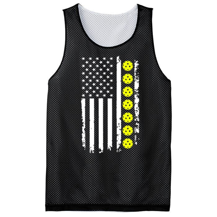 Pickleball USA Flag American Sport Mesh Reversible Basketball Jersey Tank