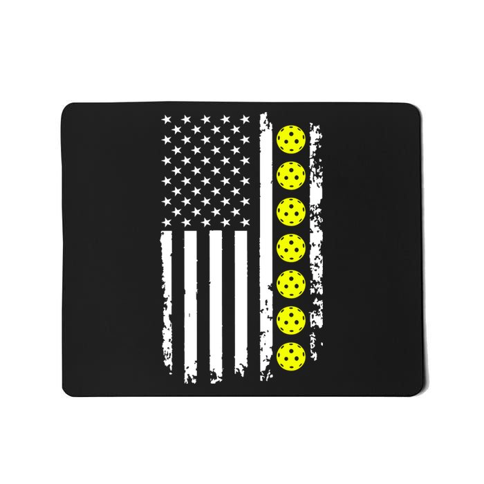 Pickleball USA Flag American Sport Mousepad