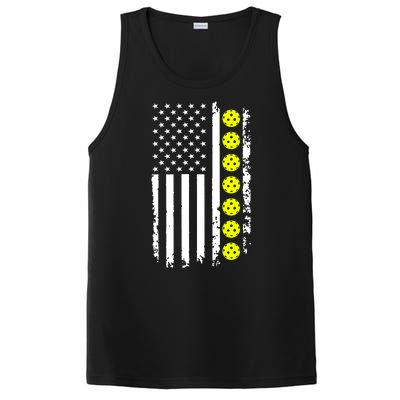 Pickleball USA Flag American Sport PosiCharge Competitor Tank