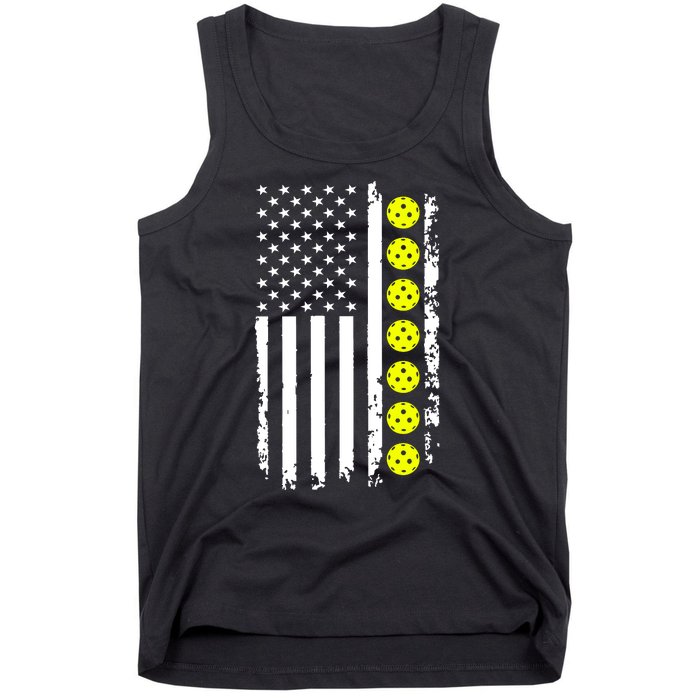 Pickleball USA Flag American Sport Tank Top