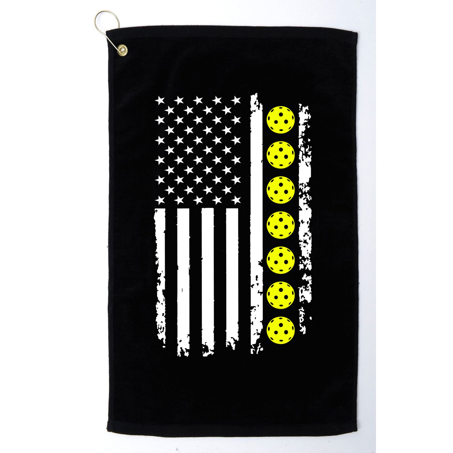Pickleball USA Flag American Sport Golf Towel