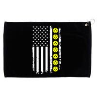 Pickleball USA Flag American Sport Grommeted Golf Towel