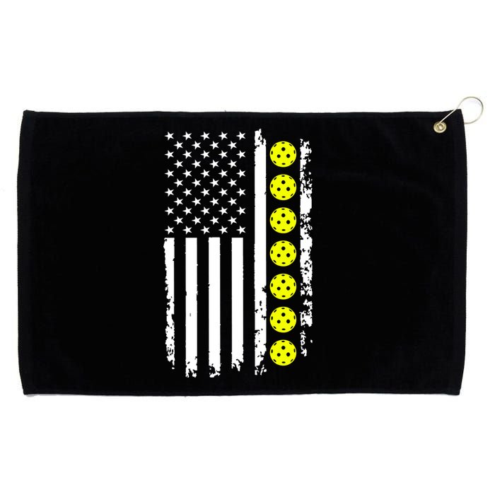 Pickleball USA Flag American Sport Grommeted Golf Towel