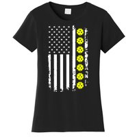 Pickleball USA Flag American Sport Women's T-Shirt