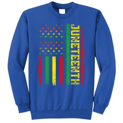 Patriotic Usa Flag Melanin African Black History Juneteenth Gift Sweatshirt