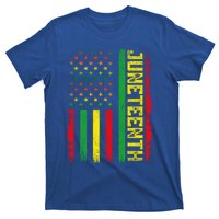 Patriotic Usa Flag Melanin African Black History Juneteenth Gift T-Shirt