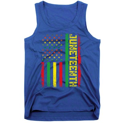 Patriotic Usa Flag Melanin African Black History Juneteenth Gift Tank Top