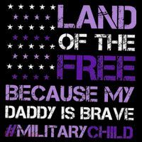 Purple Up For Military USA Flag Military Child Month Stripe Pom Pom Beanie