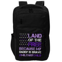 Purple Up For Military USA Flag Military Child Month Impact Tech Backpack