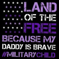 Purple Up For Military USA Flag Military Child Month Impact Tech Backpack