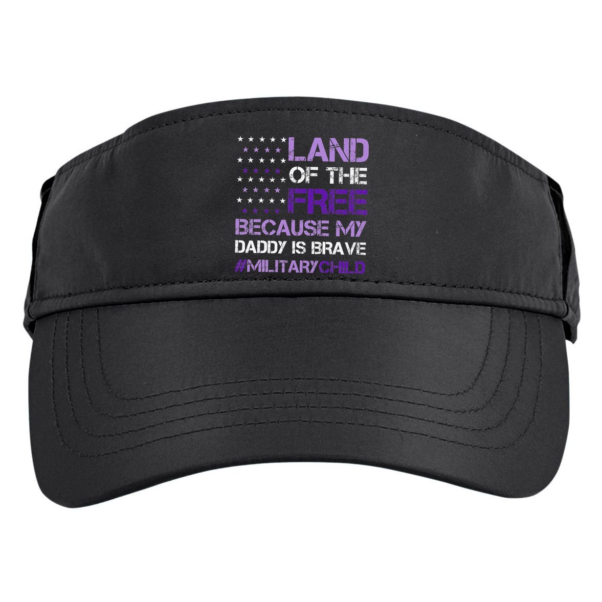 Purple Up For Military USA Flag Military Child Month Adult Drive Performance Visor