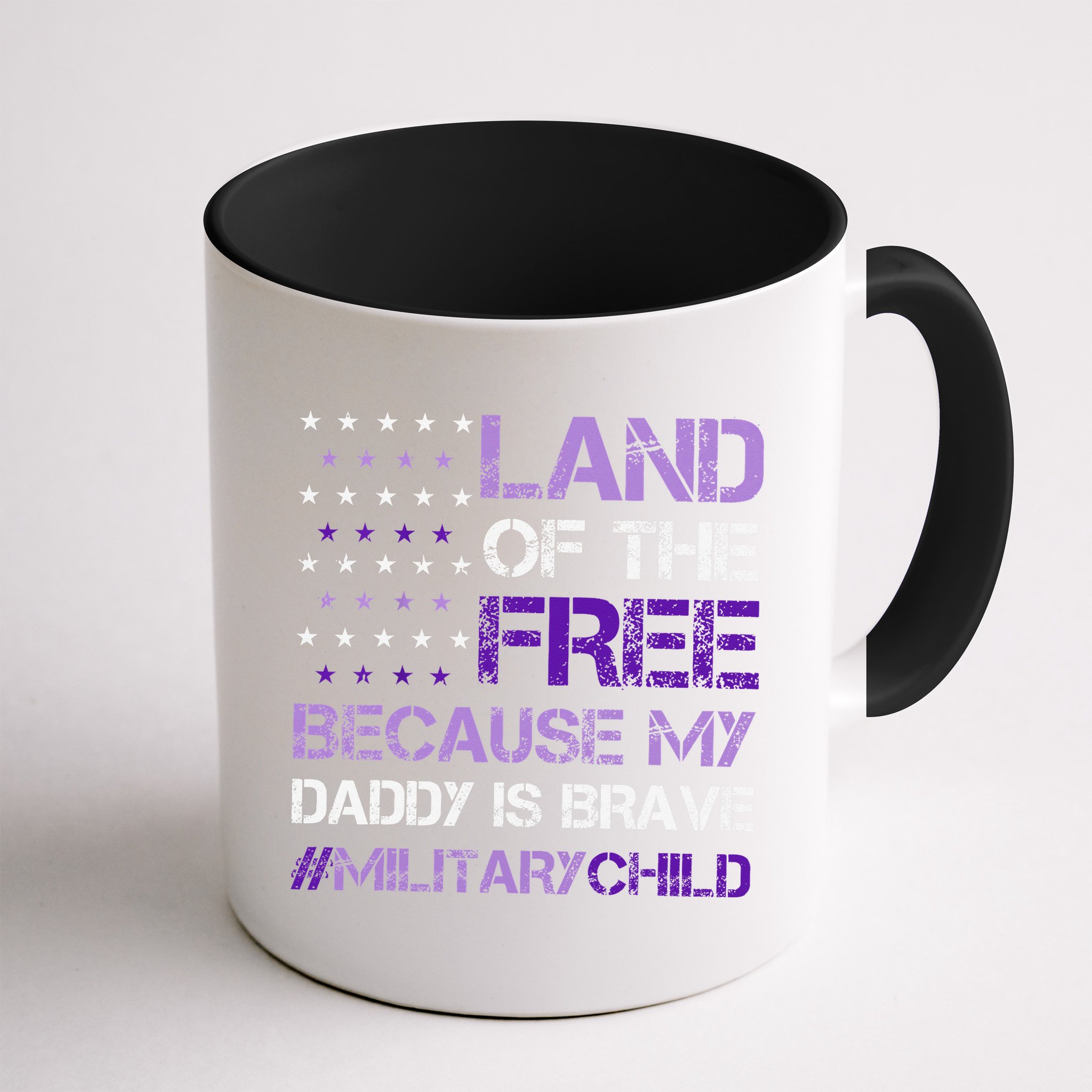 Purple Up For Military USA Flag Military Child Month Mug