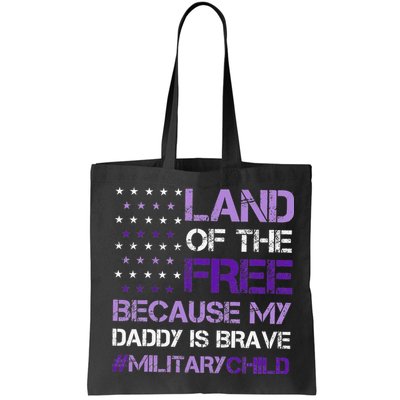Purple Up For Military USA Flag Military Child Month Bag