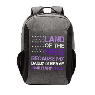 Purple Up For Military USA Flag Military Child Month Vector Backpack