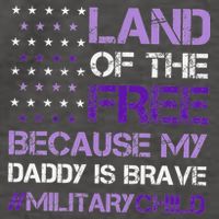Purple Up For Military USA Flag Military Child Month Vector Backpack
