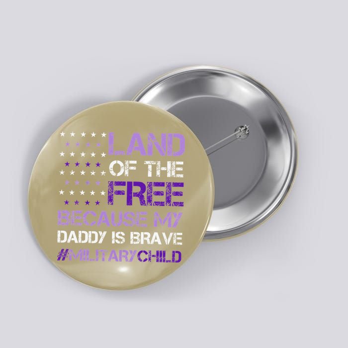 Purple Up For Military USA Flag Military Child Month Button