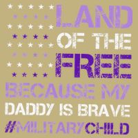 Purple Up For Military USA Flag Military Child Month Button