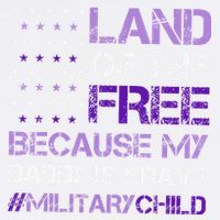 Purple Up For Military USA Flag Military Child Month Garment-Dyed Sweatshirt