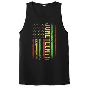 Patriotic Usa Flag Melanin Juneteenth Black History African Gift PosiCharge Competitor Tank