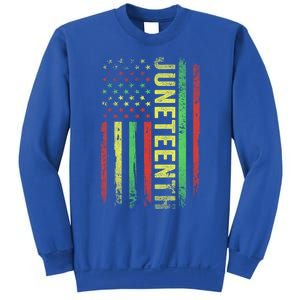 Patriotic Usa Flag Melanin Juneteenth Black History African Gift Sweatshirt