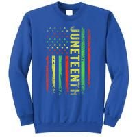 Patriotic Usa Flag Melanin Juneteenth Black History African Gift Sweatshirt