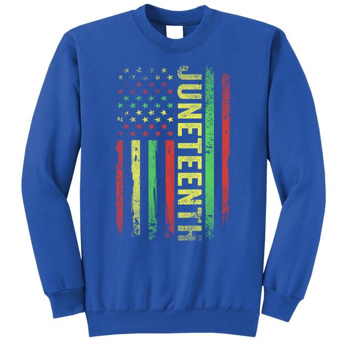 Patriotic Usa Flag Melanin Juneteenth Black History African Gift Sweatshirt