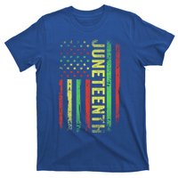 Patriotic Usa Flag Melanin Juneteenth Black History African Gift T-Shirt